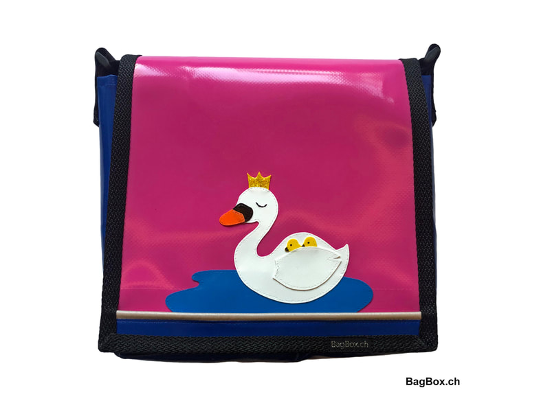 Kindergartentasche Mädchen aus pinker Blache Schwan.